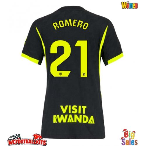 Atletico Madrid Cristian Romero #21 Replica Away Stadium Shirt for Women 2026-27 Short Sleeve